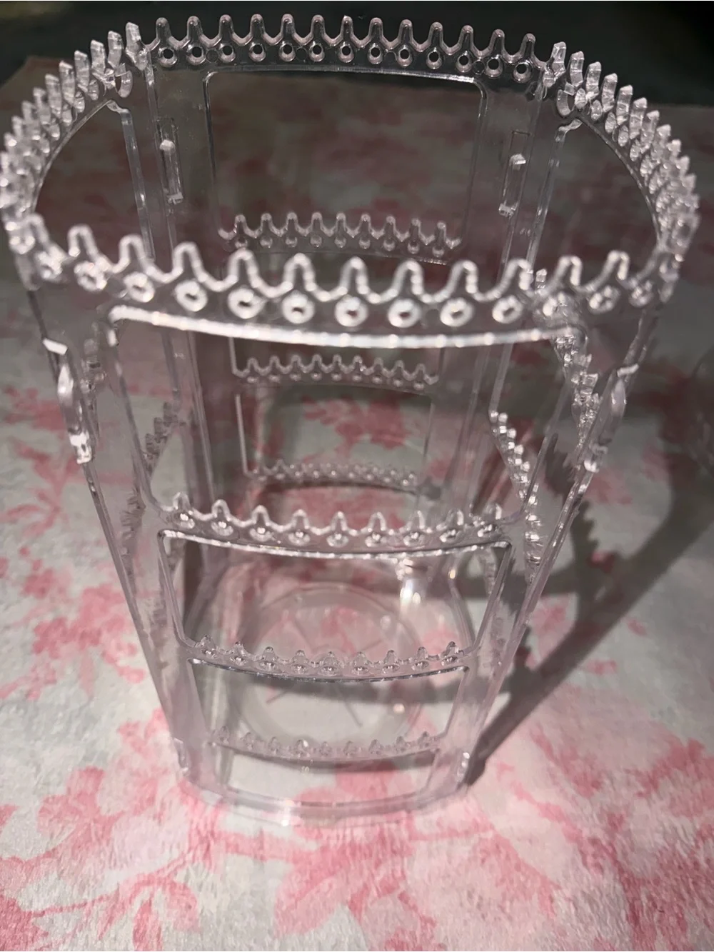 Clear Acrylic Jewelry Organizer Tower - Transparent Jewelry Storage